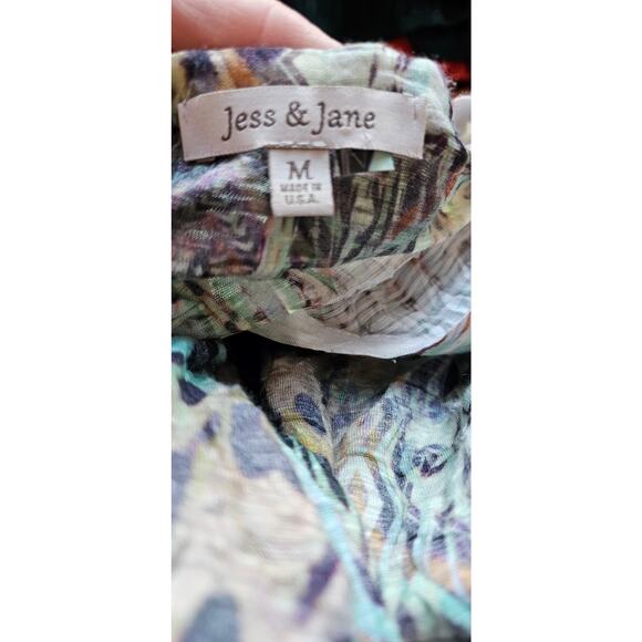 Jess & Jane 3/4 Sleeve Boho Safari Pullover Tunic Top Women Size M Multicolor - Picture 5 of 5